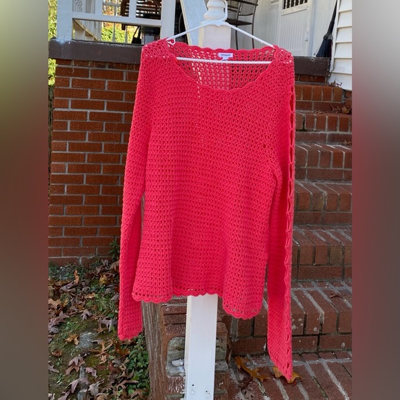 Westport Croqueted Sweater Long Sleeve W/ Open Scalloping On Sleeves Size Large - Picture 8 of 16